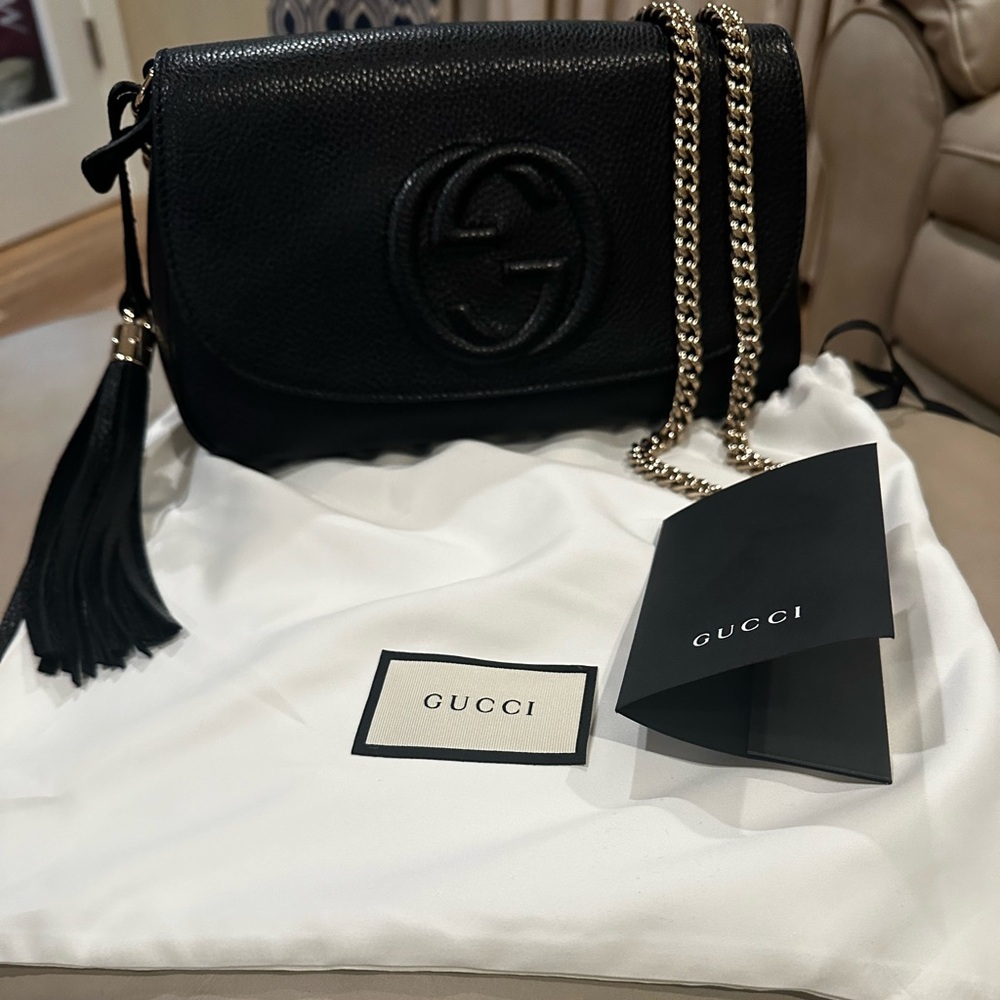 Women’s Gucci soho disco GG cross body bag. Brand new. Never used.